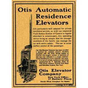  1903 Ad Push Button Otis Home Elevators Engineering 17 