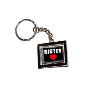  Sister Love   Red Heart   New Keychain Ring Automotive