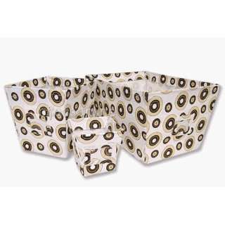  Hot Cocoa Fabric Storage bin with concentric dots: Baby