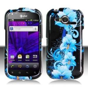  Blue Flowers Hard Faceplate Protector Cover Phone Case for 