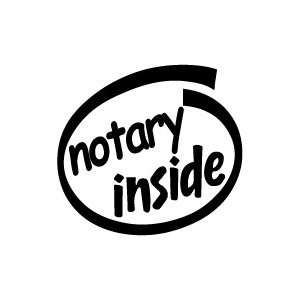  Notary Inside Vinyl Graphic Sticker Decal