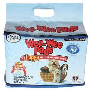   Four Paws Wee Wee Pads Puppy Housebreaking Pads   50 ct