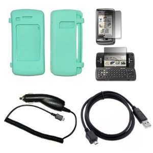  Mint Green Silicone Gel Skin Cover Case + LCD Screen 