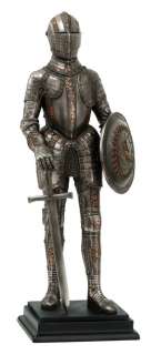 NEW LARGE 12 MEDIEVAL KNIGHT STATUE FIGURINE SWORD AND SHIELD MODEL 1 