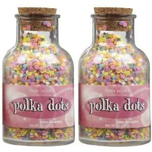 Dean Jacobs Polka Dots Glass Jar w/: Grocery & Gourmet Food