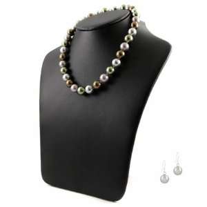 Gift Set Milinas 12mm Light Multi Color Shell pearl Jewelry Set   18 
