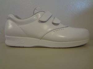 Womens SAS White Leather Me Too Velcro Loafer Sneaker Shoe 8.5 N NEW 