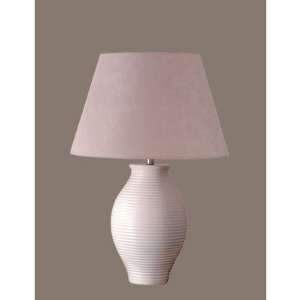  Lily Table Lamp with Milford Barrel Shade in Cream