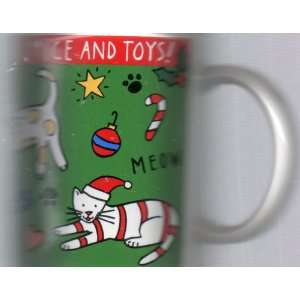  COLLECTIBLE CHRISTMAS CAT MUG With Catnip and Mice and 