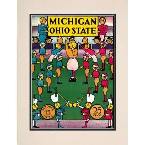 1932 Ohio State Buckeyes vs. Michigan Wolverines 10.5x14 Matted 