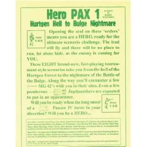  Hero Pax 1 Hurtgen Hell to Bulge Nightmare Toys & Games