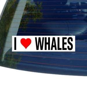  I Love Heart WHALES   Window Bumper Sticker Automotive