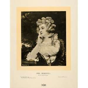  Print Portrait Mrs. Jane Braddyll British Joshua Reynold Mezzotint 