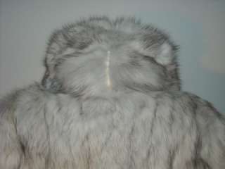 Bon Marche white thick fox fur coat balloon sleeves extra plush M 