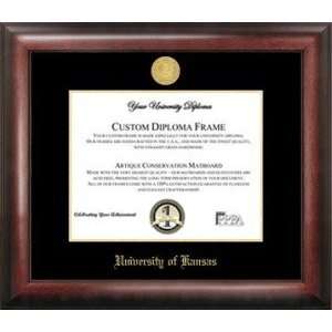  Kansas Jayhawks Gold Embossed Diploma Frame Sports 