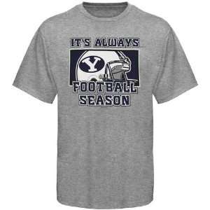   Brigham Young Cougars Ash Always In Season T shirt: Sports & Outdoors