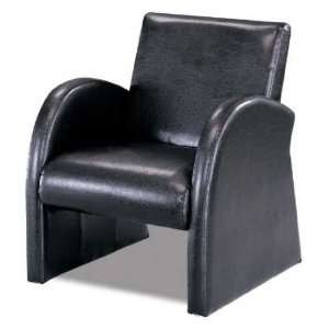  Coaster Accent Seating Black Vinyl Retro Styled Chair 
