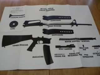 M16A2 Field Strip Layout Chart Poster   Collectible  