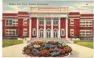 Kingston High School Kingston PA Luzerne Postcard  