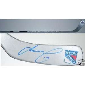 Markus Naslund Autographed Stick   New York Rangers Proof