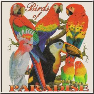 Birds Of Paradise Parrot Toucan Cockatoo Exotic Bird Shirt S,M,L,XL,2X 