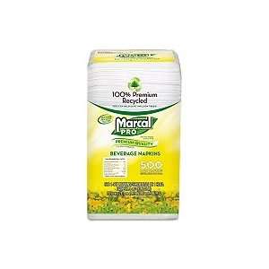  Marcal 100% Premium Recycled Beverage Napkins, 10 packs 