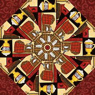 LOTTA LATTE Kaleidoscope Quilt Blocks KIT / COFFEE  