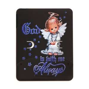  iPad 5 in 1 Case Matte Black God Is With Me Always Angel 