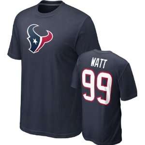   Watt #99 Blue Nike Houston Texans Name & Number T Shirt: Sports