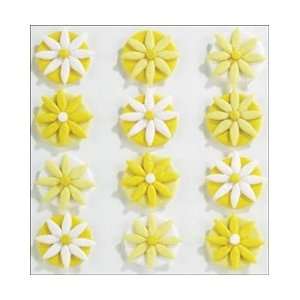   Stickers Yellow Fondant Flowers; 3 Items/Order Arts, Crafts & Sewing