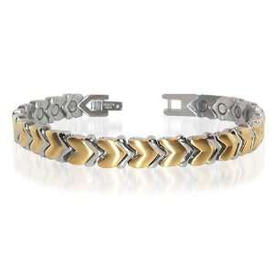   : New Stainless Steel Magnetic Heart Golf Bracelet 7.5 inch: Jewelry