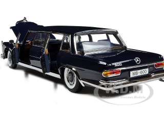 1966 MERCEDES 600 LIMO BLUE 118 DIECAST MODEL CAR  