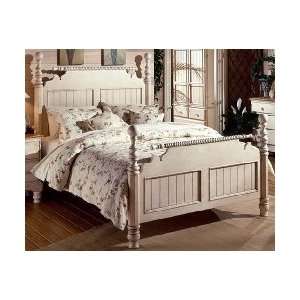  Hillsdale Wilshire Antique White King Post Bed