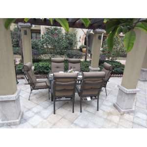  Ravello 7pc Outdoor Patio Dining Set and Cushions Patio 