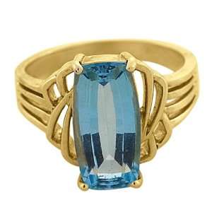    14kt Yellow Gold Blue Topaz Ring: Alicias Jewelers: Jewelry