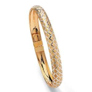   Sterling Silver Diamond Cut Bangle Bracelet: Lux Jewelers: Jewelry