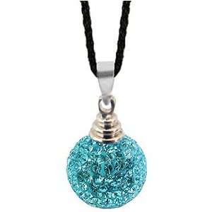 Silver crystal Pendant by GlitZ JewelZ © with 16 inch Japanese silk 