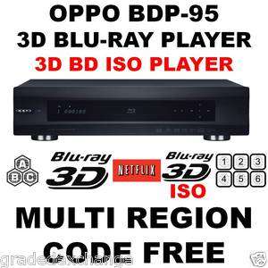NEW OPPO BDP 95 3D ** REGION FREE ** BLU RAY DVD PLAYER 837654904657 