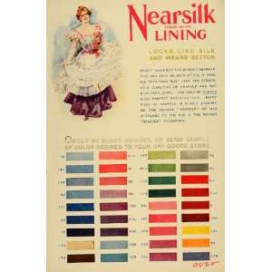 1900 Ad Nearsilk Lining Shade Colors Vintage Dress   Original Print Ad