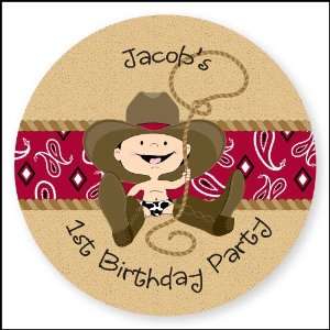  Little Cowboy   24 Round Personalized Birthday Party 