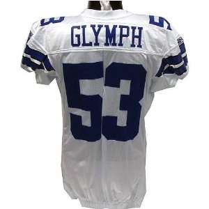  Junior Glymph #53 2006 Cowboys Game Used White Jersey 