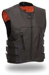 HOUSE OF HARLEY MENS SWAT STYLE LEATHER VEST FIM645CSL  