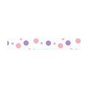 Bubble Dots Grosgrain Ribbon 7/8X30 Yards Pink/Purple