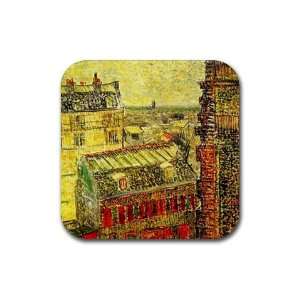   in the Rue Lepic By Vincent Van Gogh Square Coasters