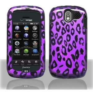  Purple with Black Leopard Animal Pattern Design Snap on 