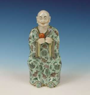 Fine Chinese Porcelain Famille Verte Figure Mid. 19th C.  