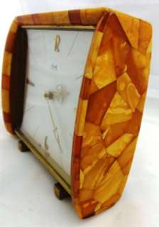   antique Art Deco Kienzle amber table watch by Konigsberg State Amber