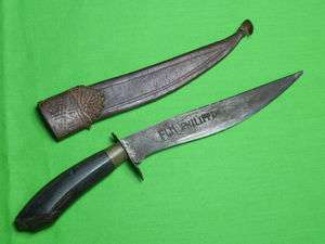 Vintage Philippines Philippine Fighting Knife & Sheath  