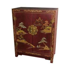  Oriental Furniture LCQ 38 RC Lacquer Decorative Storage 
