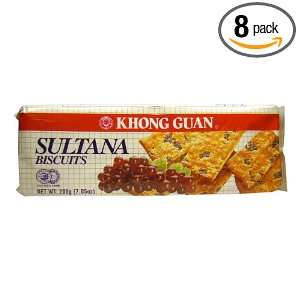 Khong Guan Sultana, 7.05 Ounce (Pack of 8):  Grocery 
